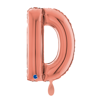 1 Balloon XL - Letter D - Rosegold