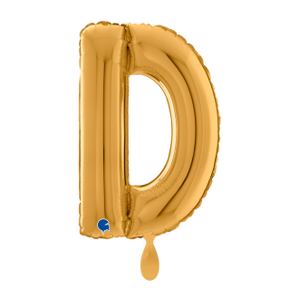 1 Balloon XL - Letter D - Gold