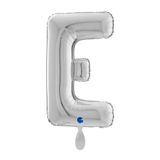 1 Balloon XL - Letter E - Silver