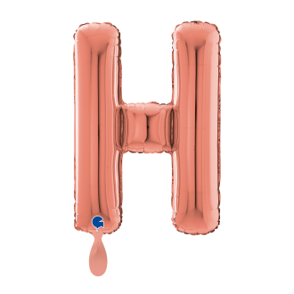 1 Balloon XL - Letter H - Rosegold