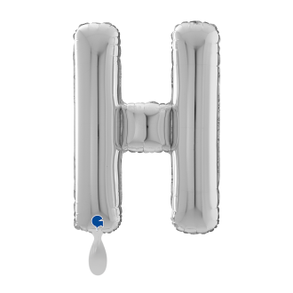 1 Balloon XL - Letter H - Silver