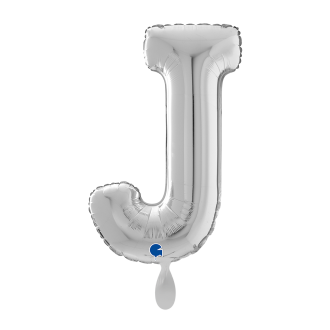 1 Balloon XL - Letter J - Silver