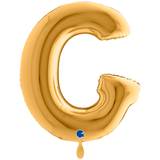 1 Balloon XXL - Letter G - Gold