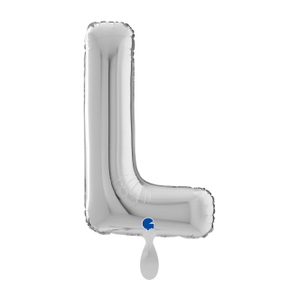 1 Balloon XL - Letter L - Silver