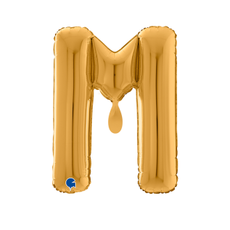 1 Balloon XL - Letter M - Gold