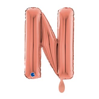 1 Balloon XL - Letter N - Rosegold