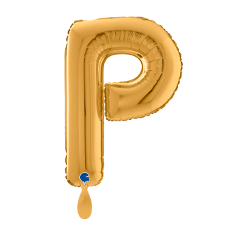 1 Balloon XL - Letter P - Gold