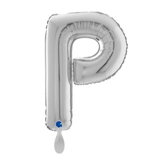 1 Balloon XL - Letter P - Silver