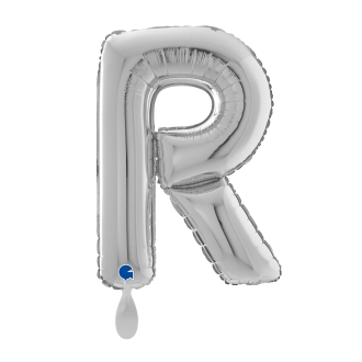 1 Balloon XL - Letter R - Silver