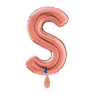 1 Balloon XL - Letter S - Rosegold