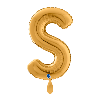 1 Balloon XL - Letter S - Gold