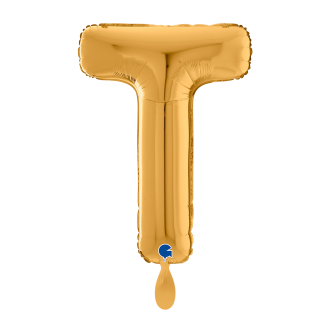 1 Balloon XL - Letter T - Gold