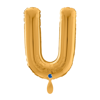 1 Balloon XL - Letter U - Gold