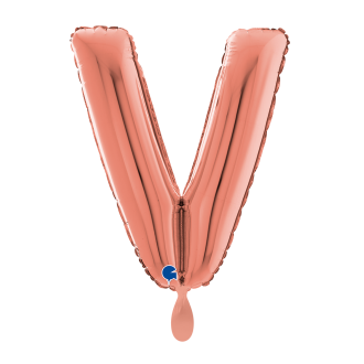 1 Balloon XL - Letter V - Rosegold