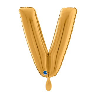 1 Balloon XL - Letter V - Gold