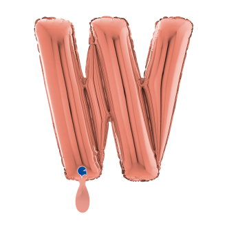1 Balloon XL - Letter W - Rosegold