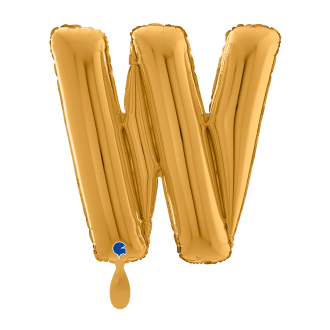 1 Balloon XL - Letter W - Gold