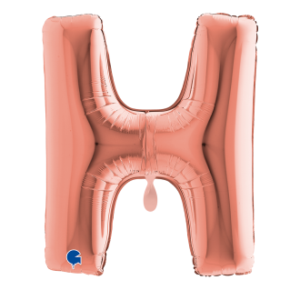 1 Balloon XXL - Letter H - Rosegold