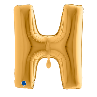 1 Balloon XXL - Letter H - Gold