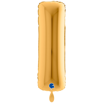 1 Balloon XXL - Letter I - Gold