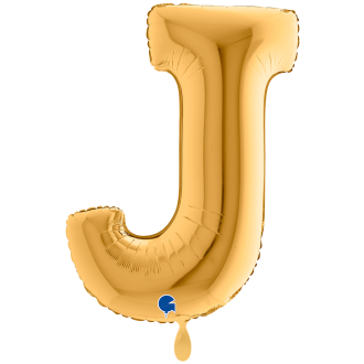 1 Balloon XXL - Letter J - Gold