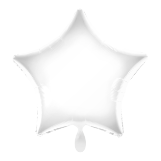 1 Balloon - Stern - Weiß