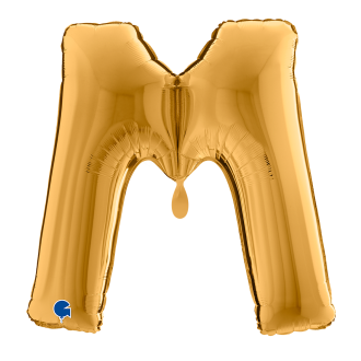 1 Balloon XXL - Letter M - Gold