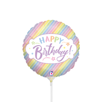 10 Miniballoons Airfilled - Pastel Birthday (Unverpackt)