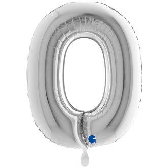 1 Balloon XXL - Letter O - Silver