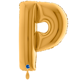 1 Balloon XXL - Letter P - Gold