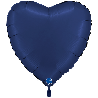 1 Balloon XXL - Heart - Satin Blue Navy