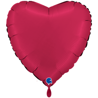 1 Balloon XXL - Heart - Satin Cherry