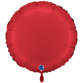 1 Balloon XXL - Round - Satin Rubin Red