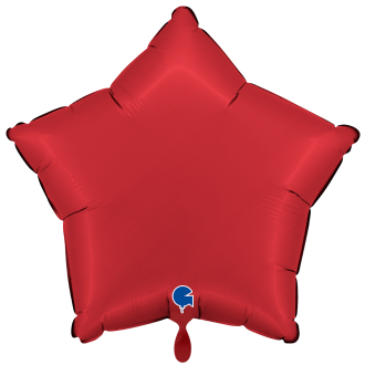 1 Balloon XXL - Star - Satin Rubin Red