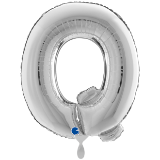 1 Balloon XXL - Letter Q - Silver