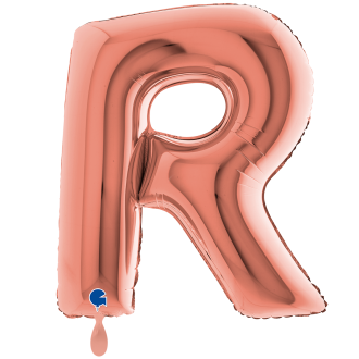 1 Balloon XXL - Letter R - Rosegold
