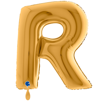 1 Balloon XXL - Letter R - Gold