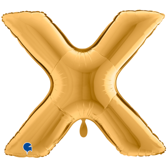 1 Balloon XXL - Letter X - Gold