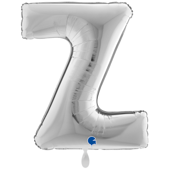 1 Balloon XXL - Letter Z - Silver