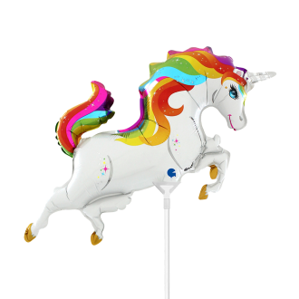 10 Miniballoons Airfilled - Rainbow Unicorn Body (Unverpackt)