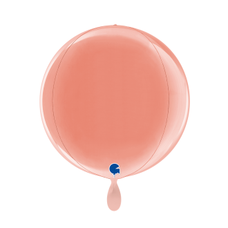 1 Balloon 4D - Globe - Rose Gold