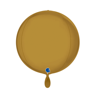 1 Balloon 4D - Globe - Satin Gold