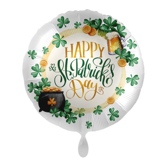 1 Balloon - Shamrock St. Patrick`s Day - ENG