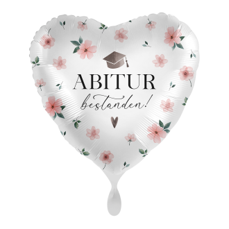 1 Balloon - Graduation with Flowers - GER