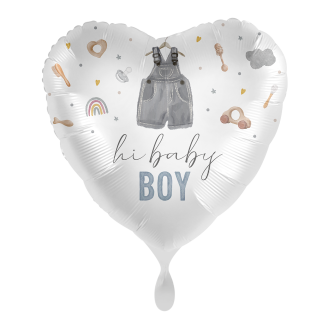 1 Balloon - Cute Baby Boy Heart - ENG