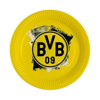 8 Pappteller - Ø 23cm - BVB Dortmund