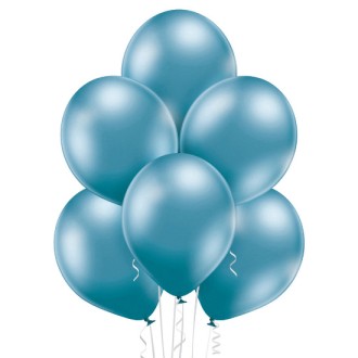 Natur Ballon - Blau (Glossy) Ø 27 cm