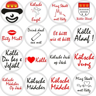 Kölner Karneval Button - Freie Motivwahl Ø 50 mm Kölner Karneval Button - Freie Motivwahl Ø 50 mm