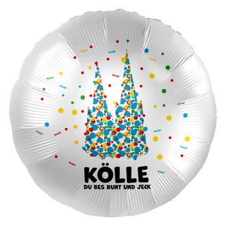 Folienballons Ø 45 cm - Karneval - Du bist bunt und jeck