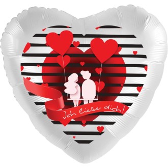 Folienballons - Herzballon Liebe Herzschaukel Ø 45 cm